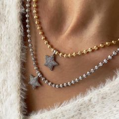 MİX DORİKA ZİNCİRLİ YILDIZ CHARM KOLYE