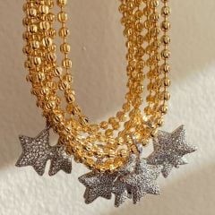 MİX DORİKA ZİNCİRLİ YILDIZ CHARM KOLYE