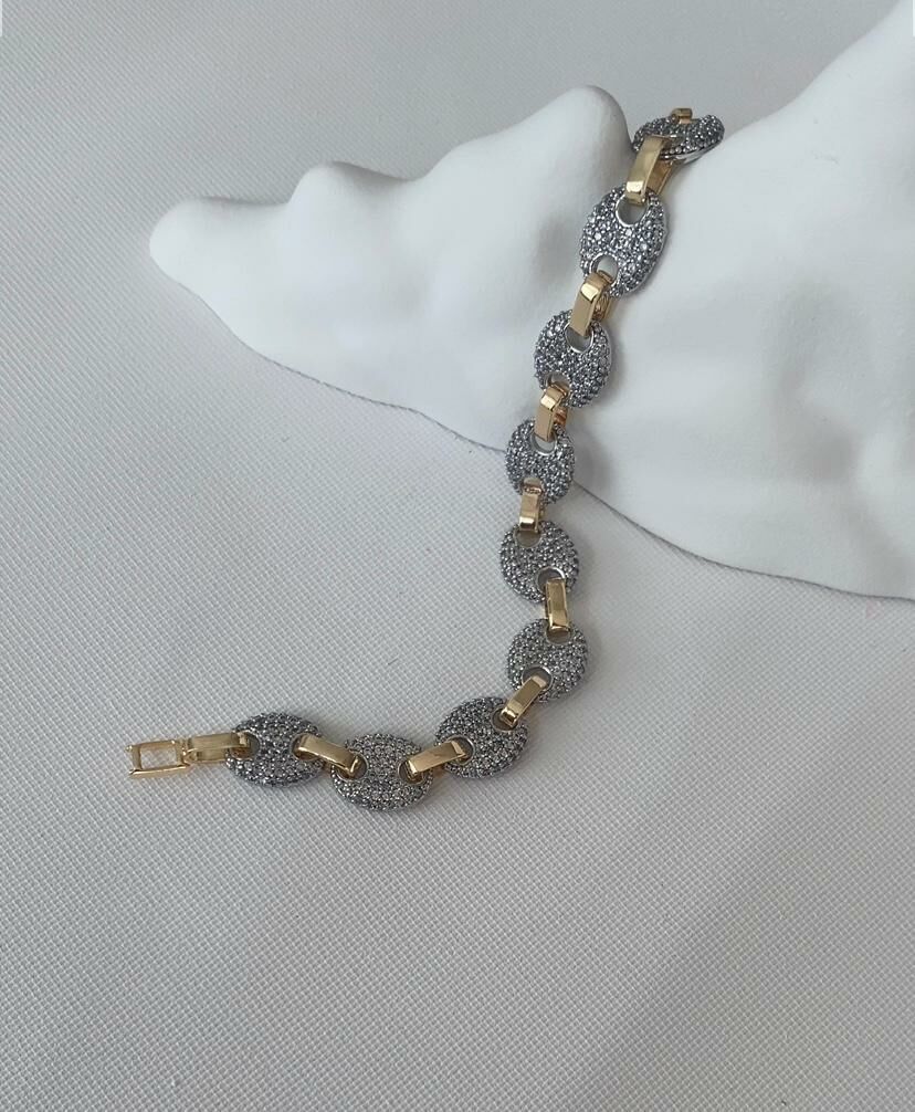 Zirkon Taşlı Düğme Bileklik