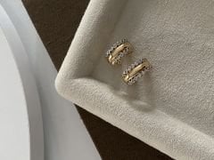 Basic yani damla taşlı earcuff(kıkırdak küpe)